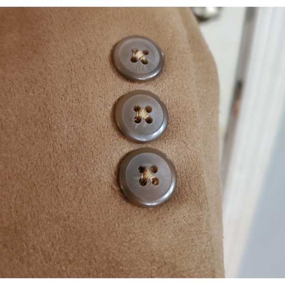 VTG Stafford Jacket Mens 44R Fawn Brown Ultra Suede Blazer 3 Button Sport Coat - Picture 11 of 11